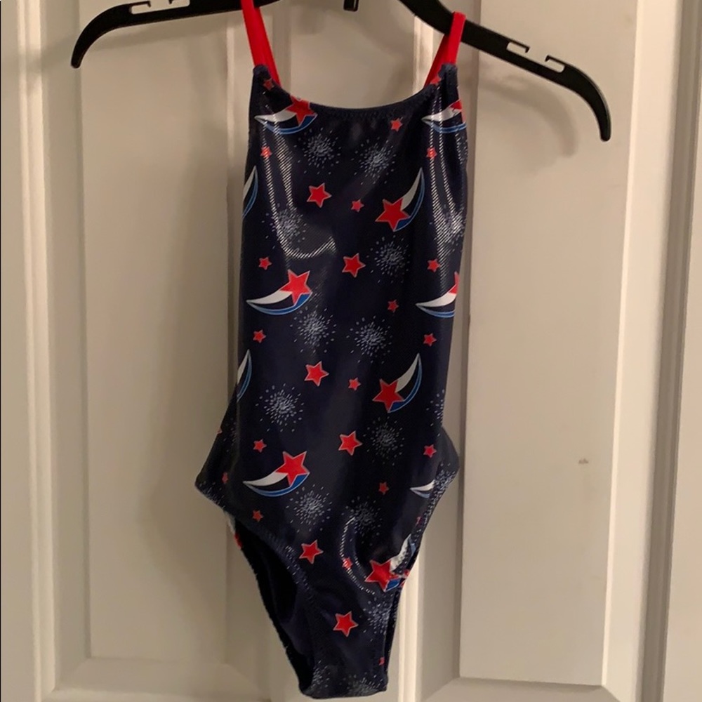 NWT-Wave Zone Blue Graphic One Piece Swimsuit